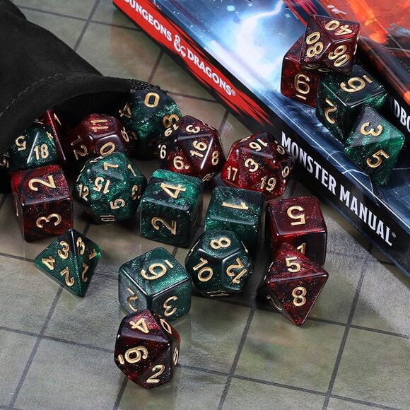 Polyhedral Dice Set - DND Role Playing Dice for Dungeons and Dragons RPG Table G - Picture 2 of 7